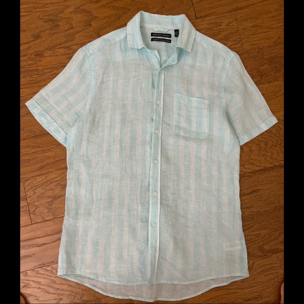 Saks Fifth Avenue Short Sleeve Button Down Shirt